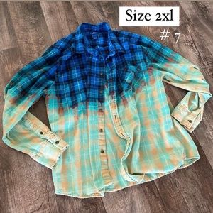 Custom Blue Light Bleached Flannel